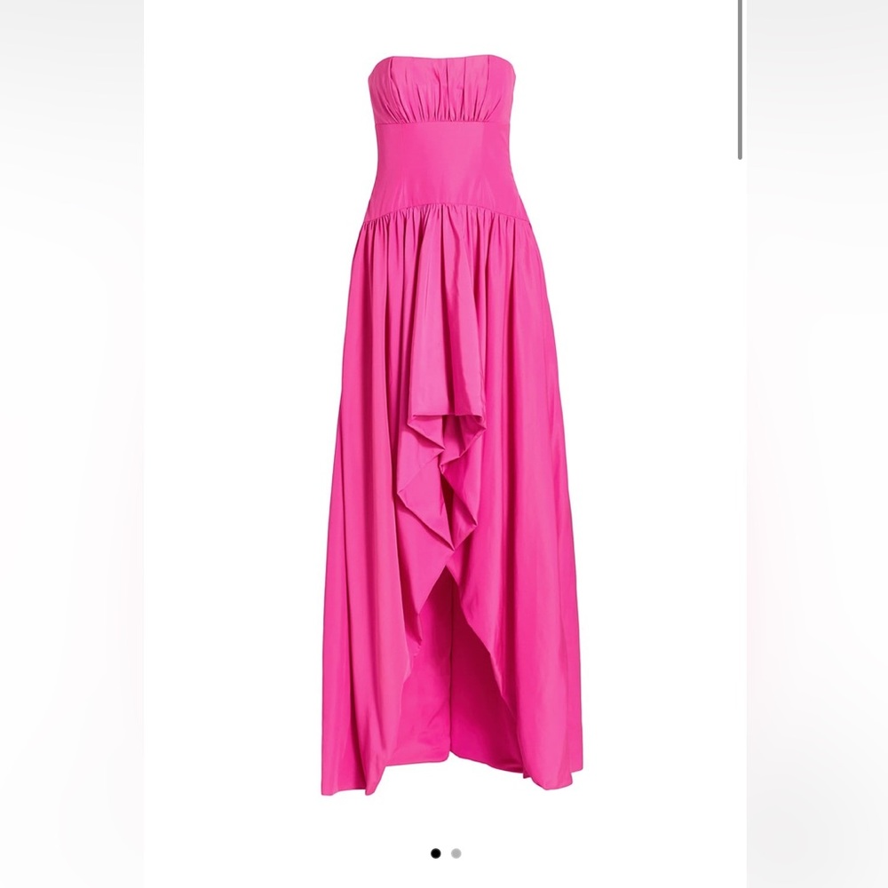 Taffeta High-Low Bubble-Hem Gown by Monique Lhuillier
